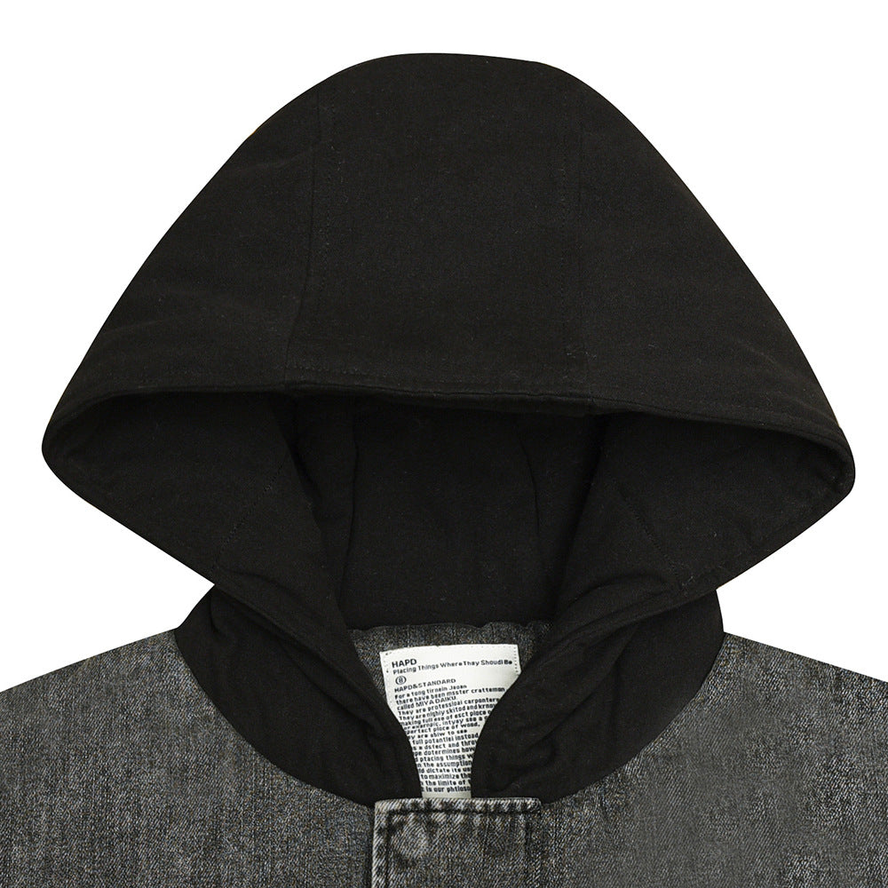 Unisex Coat Vintage Denim Jacket Loose Winter Cotton Dress