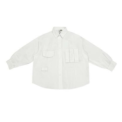 Unisex Shirt Cityboy Loose Retro Multi-Pocket Jacket