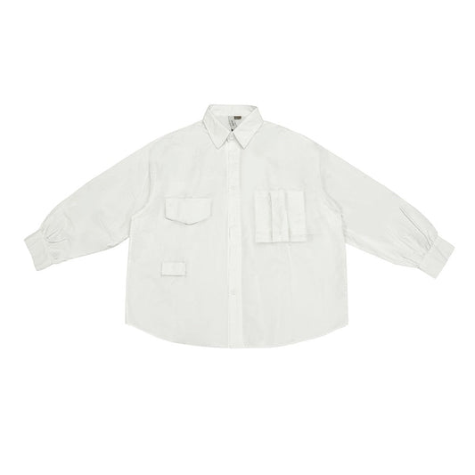 Unisex Shirt Cityboy Loose Retro Multi-Pocket Jacket