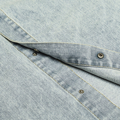 Unisex Shirt Heavy Retro Loose Denim Jacket