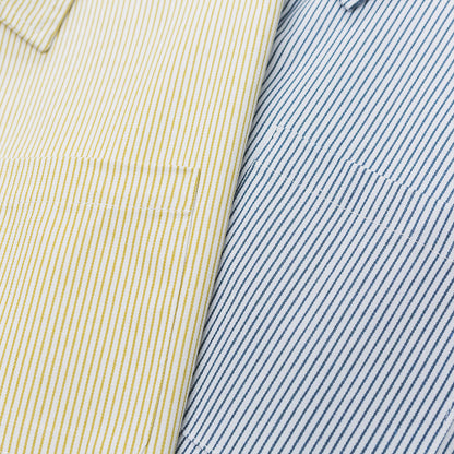 Unisex Shirt Retro Casual Blue Striped Loose