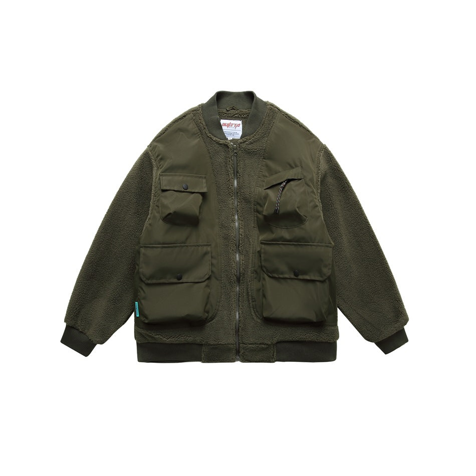 Unisex Coat Retro Baseball Coat Cotton Coat