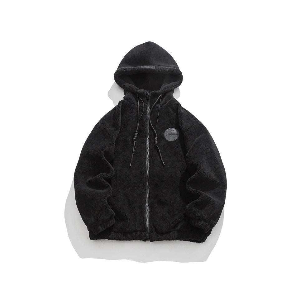 Unisex Coat Lamb Wool Cotton-Padded Jacket Plush Winter