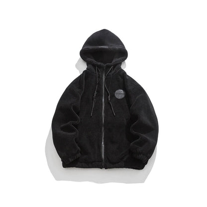 Unisex Coat Lamb Wool Cotton-Padded Jacket Plush Winter