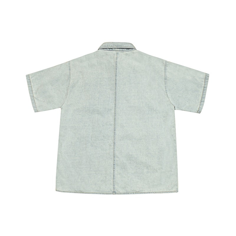 Unisex Shirt Vintage Baggy Coat