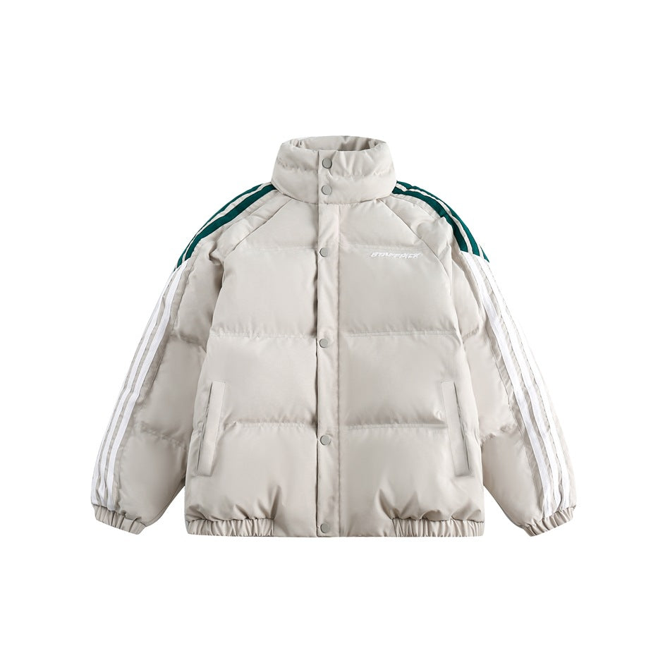 Unisex Coat Cotton Coat Winter Coat Couple Stand Collar