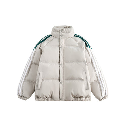 Unisex Coat Cotton Coat Winter Coat Couple Stand Collar