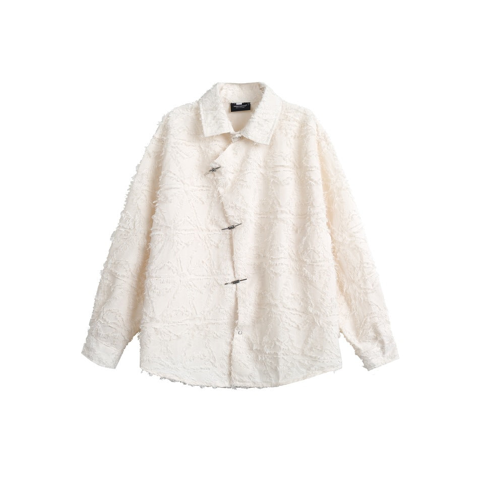 Unisex Shirt Loose Long Sleeve Brushed Shirt