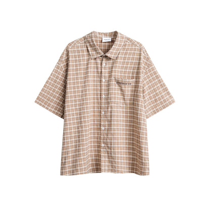 Unisex Shirt Retro Plaid Loose Casual