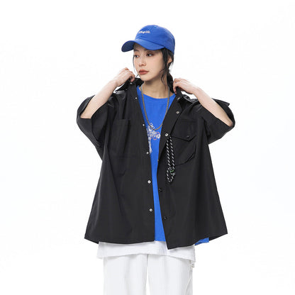 Unisex Shirt Pocket Loose Casual