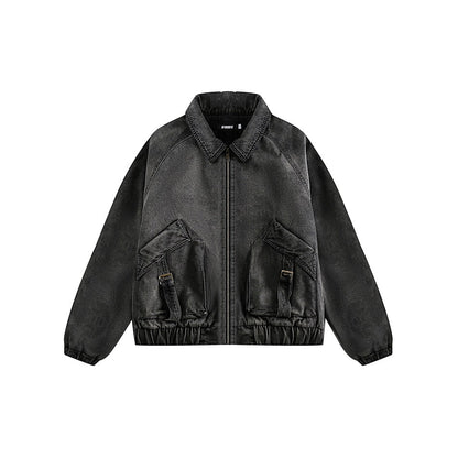 Unisex Coat Quilted Denim Coat Winter