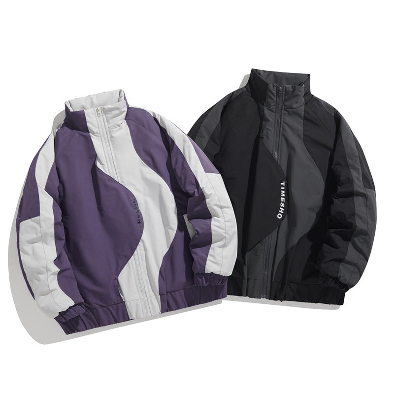 Unisex Coat Loose Lapel Winter Warm-Keeping Cotton Clothing