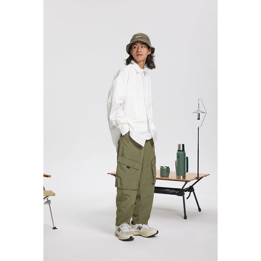 Unisex Shirt Vintage Loose Long Sleeve Jacket