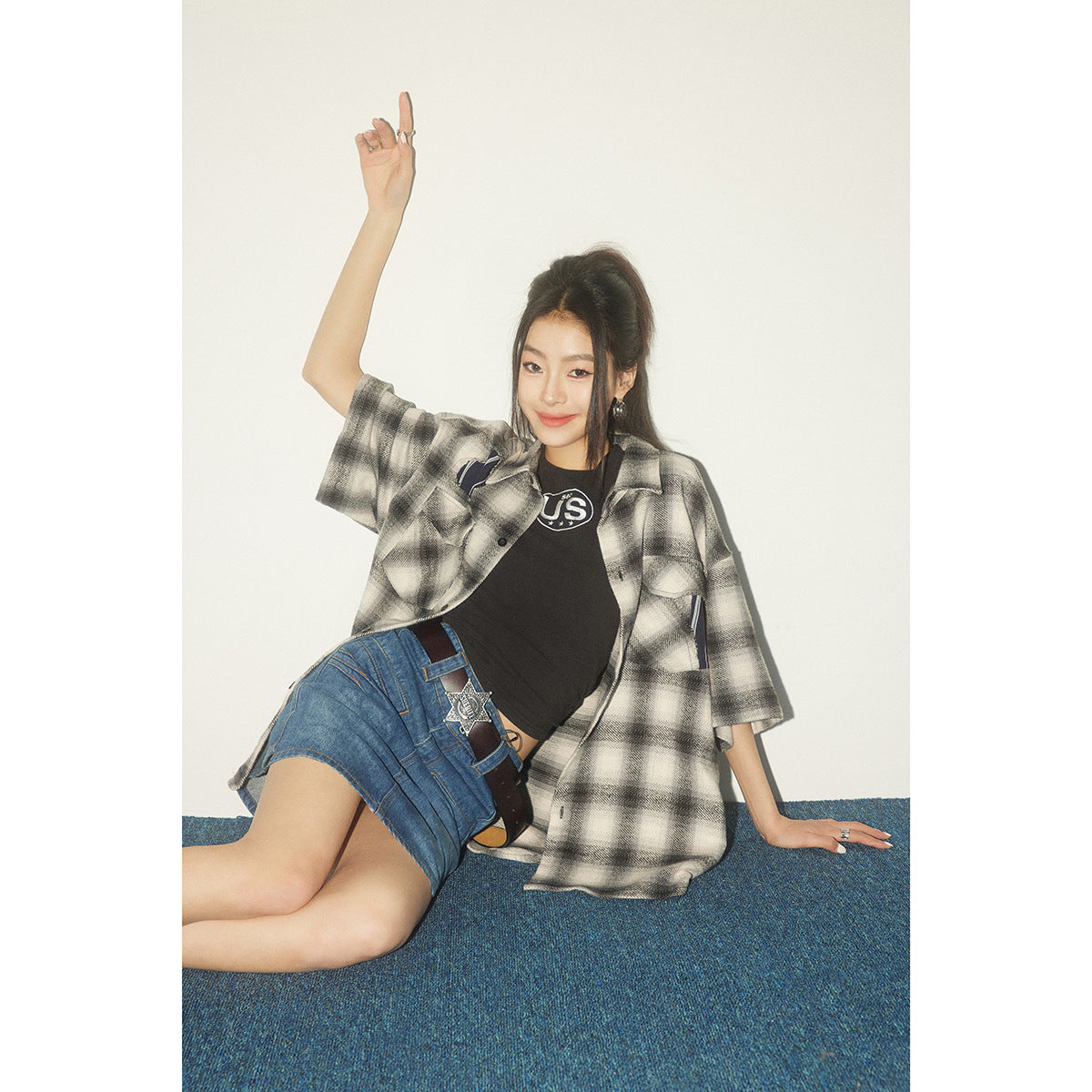 Unisex Shirt Casual Patchwork Patch Plaid
