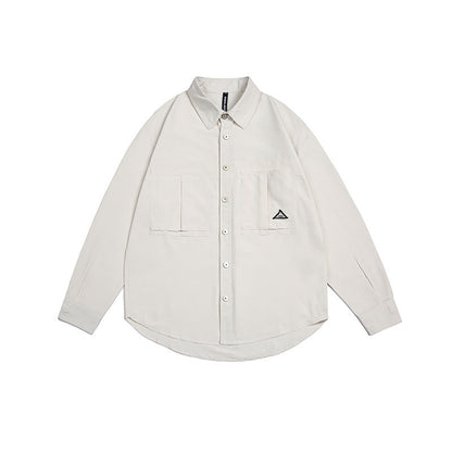 Unisex Shirt Vintage Men's Large Loose Pockets Coat