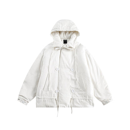 Unisex Coat Double Breasted Warm-Keeping Cotton Clothing Baggy Coat