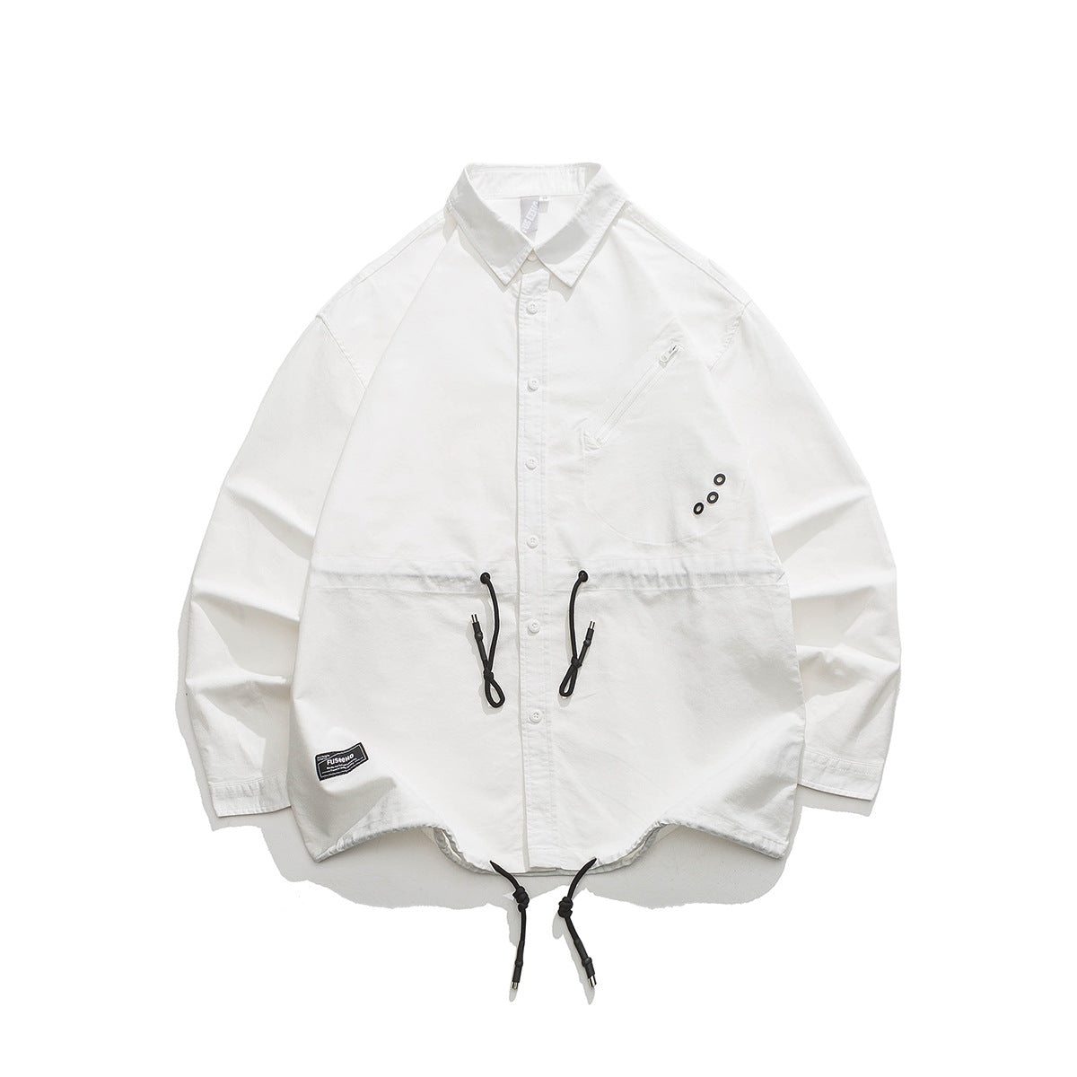 Unisex Shirt Solid Color Loose Casual Jacket