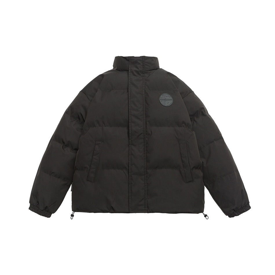 Unisex Coat Winter Stand-up Collar Cotton-Padded Clothes Thickened