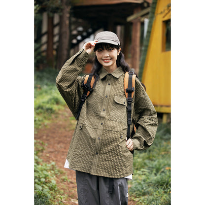 Unisex Shirt Retro Plaid Shirt Long Sleeve