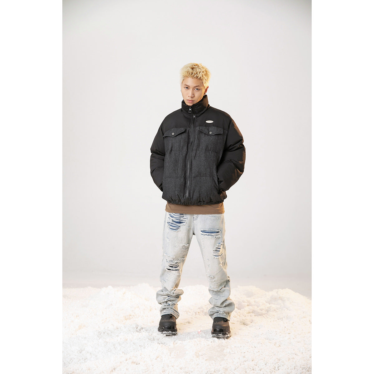 Unisex Coat Winter Warm Quilted Jacket Coat for Men and Women