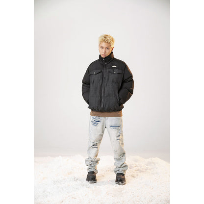 Unisex Coat Winter Warm Quilted Jacket Coat for Men and Women