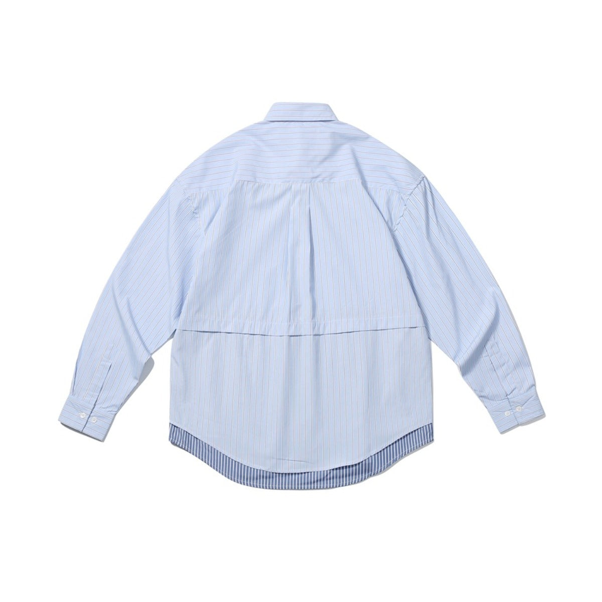 Unisex Shirt Patchwork Stripes Loose Casual
