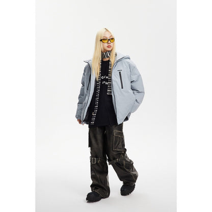 Unisex Coat Hooded Cotton-Padded Versatile Loose and Warm Couple