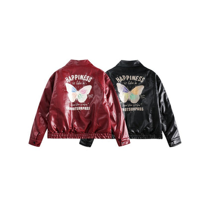 Unisex Coat Butterfly Print Coat