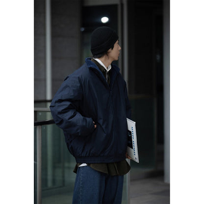 Unisex Coat Double-Sided Lamb Wool Stand-up Collar Cotton-Padded Coat