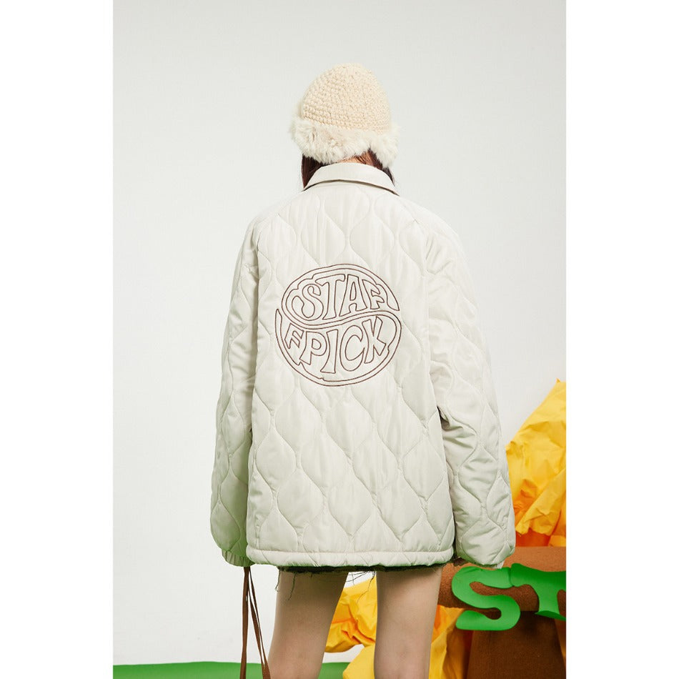 Unisex Coat Winter Couple Lightweight Cotton-Padded Jacket