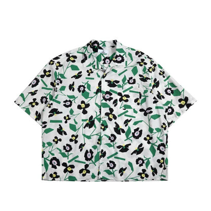 Unisex Shirt Vintage Floral Hawaiian Style Summer