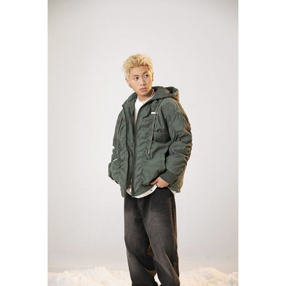 Unisex Coat Hooded Jacket Loose Winter Warm Couple