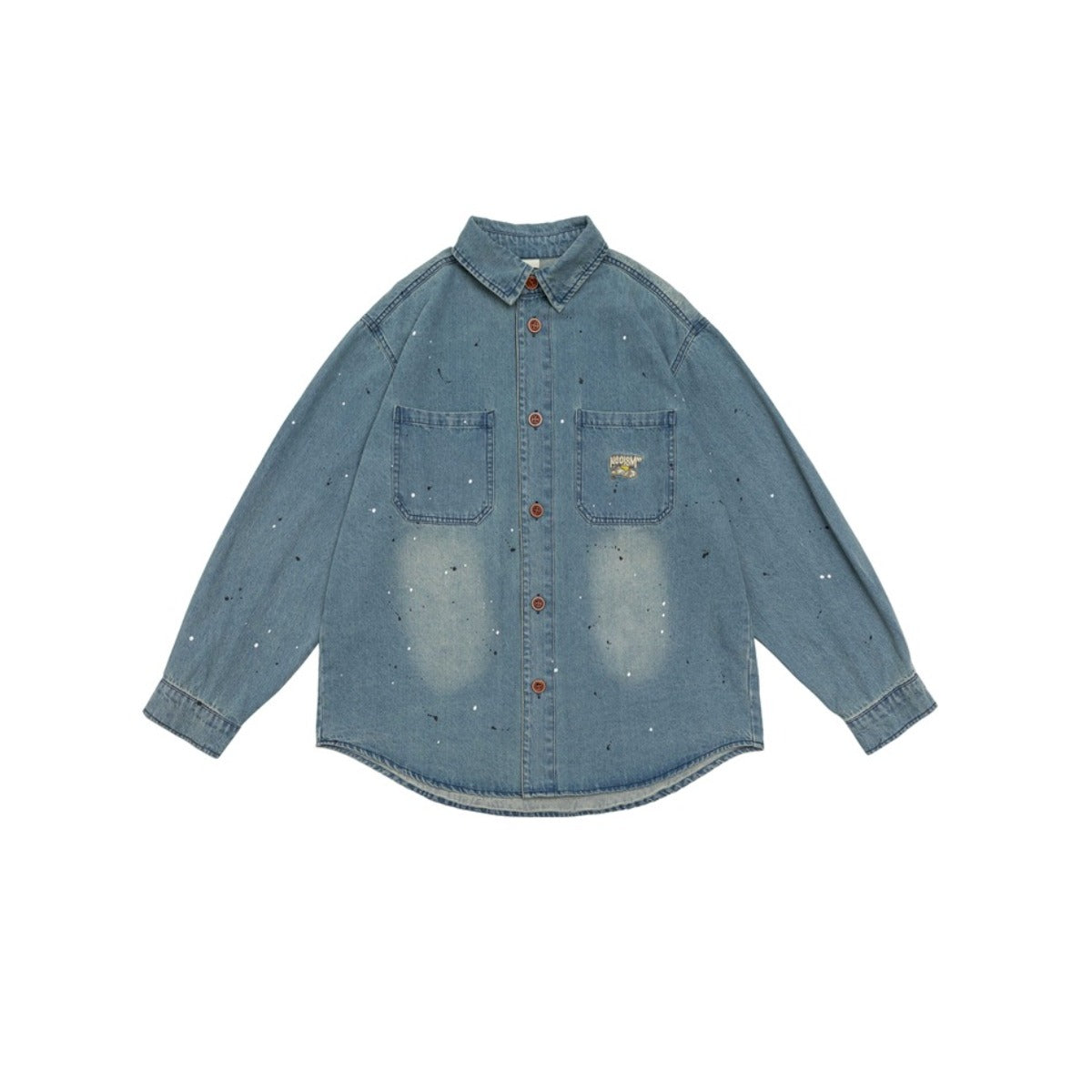 Unisex Shirt Vintage Splash Paint Distressed Loose