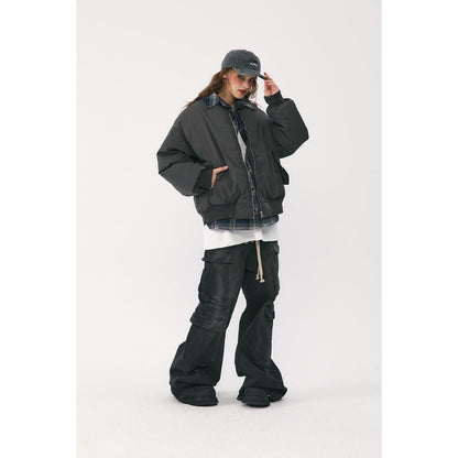 Unisex Coat Winter Cotton-Padded Coat Couple Fake Two Pieces