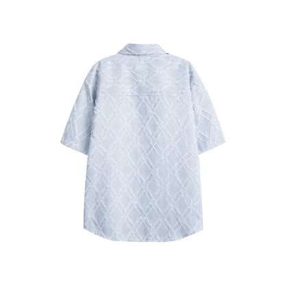 Unisex Shirt Striped Loose