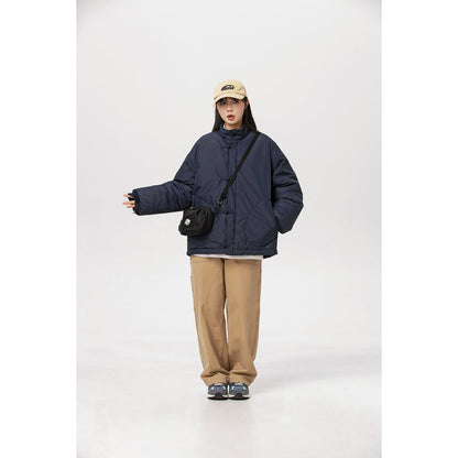 Unisex Coat Chinese Style Loose Lapel Cotton Coat