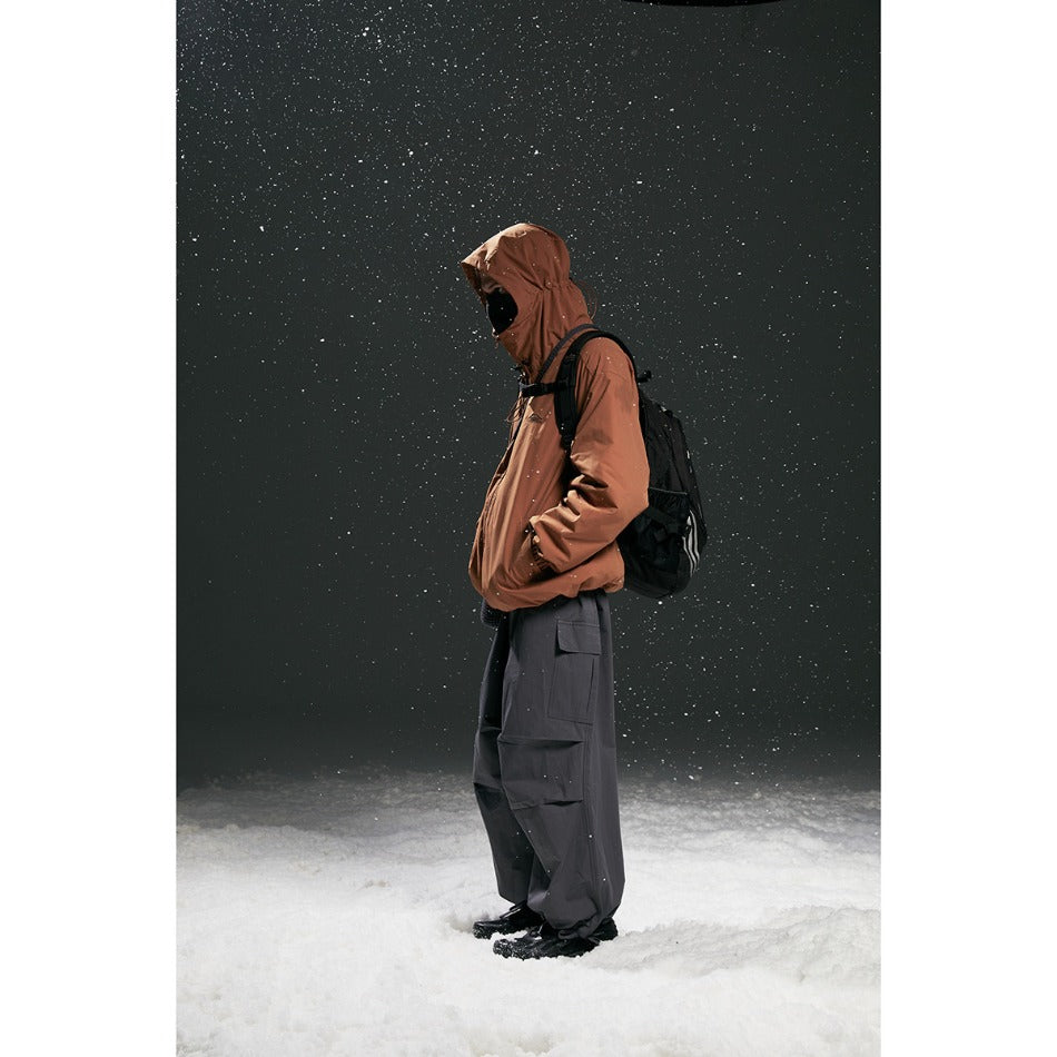 Unisex Coat Loose Winter Shell Jacket Hooded