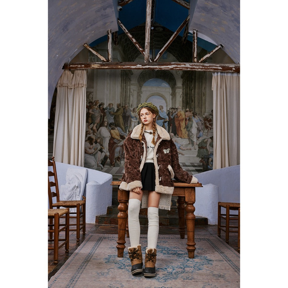 Unisex Coat Plush Coat Winter Cotton Dress