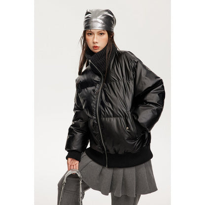 Unisex Coat Winter Cotton Dress Youth University Style Stand Collar