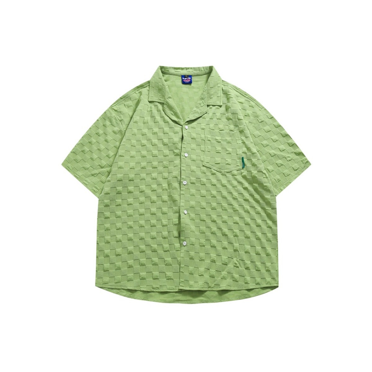 Unisex Shirt Summer Loose Lapels Plaid Coat