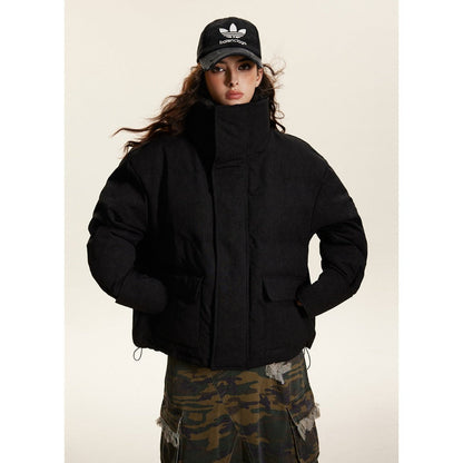 Unisex Coat Stand-up Collar Thick Warm Winter