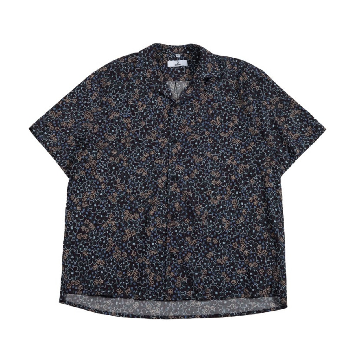 Unisex Shirt Floral Shirt Loose Cotton Handsome